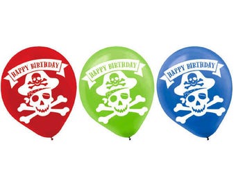 Latex Pirate Party Balloons/ Pirate Birthday Party Balloons/ Pirate Party Decor