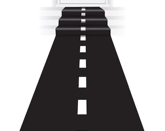 Racetrack Aisle Runner: Racing Car Birthday Party Decor