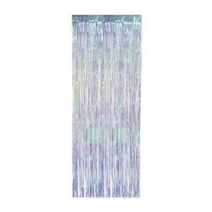 Iridescent Door Curtain- 2000s Party Decor, Y2K Party Decor, Iridescent Party Backdrop, Iridescent Decoration