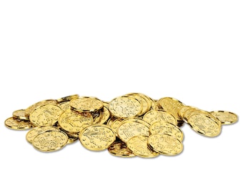 Monedas falsas de oro/Monedas falsas de plata/Monedas piratas falsas/Accesorios de dinero de monedas falsas/Tesoro pirata