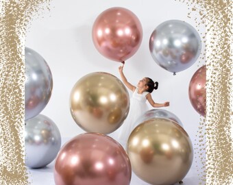 Metallic Gold Balloons set 18 inch and 12 inch Thick Latex Chrome balloons 31 pcs for Birthday Wedding Engagement Anniversary Christmas Festival Picnic or any Friends & Family Party Decorations…