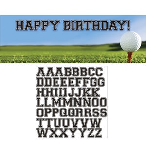 Golf Party Birthday Banner- Golfing Party, Golf Party Supplies, Golf Birthday, Golf Lovers Birthday, Golf Ball Decoration