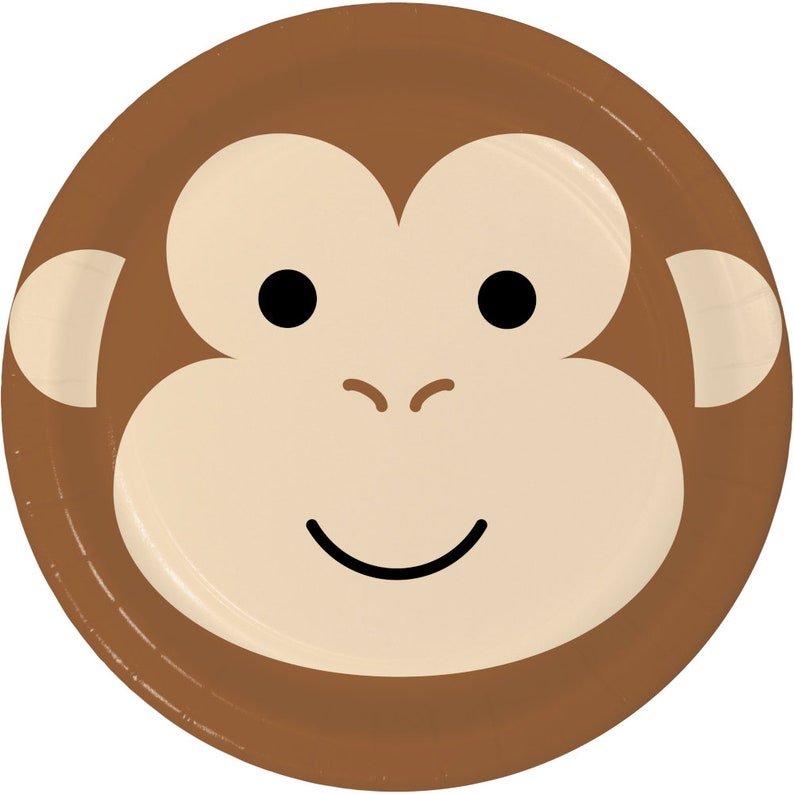 Jungle Party Plates Jungle Animals Party Supplies- Safari Plates Safari Party Decor Monkey Napkins Monkey Party Plates