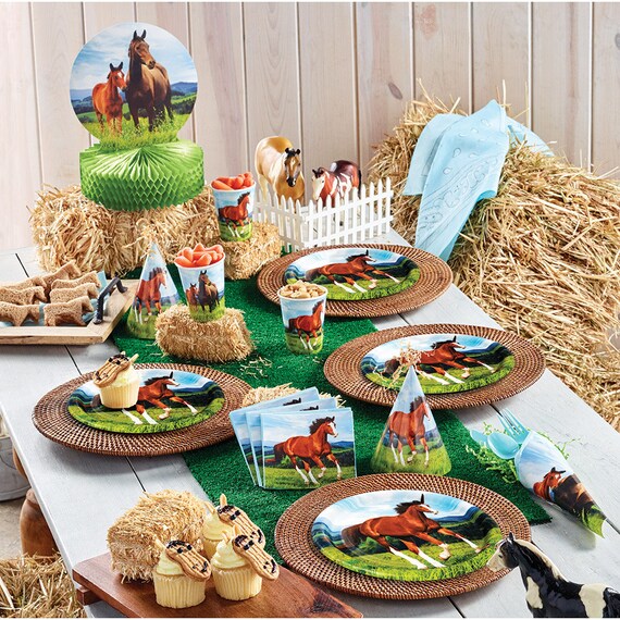 Horse Theme Party Luncheon Plates Horse Birthday Party Paper