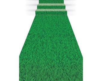Grass Aisle Runner/ Football Birthday Party Decor/ Grass Look Runner/ Soccer Birthday Party