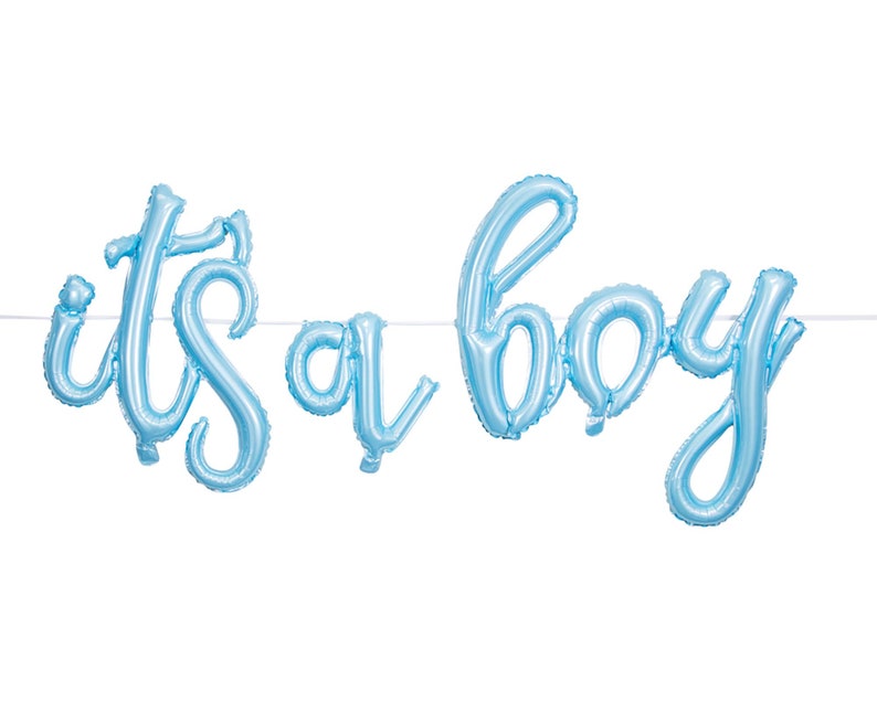 It's A Boy Balloon Banner Deluxe Baby Shower Decor Baby Etsy