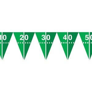 Football Party Banner- Football Field Flag Banner, Football Party Decor, Tailgate Party, Football Birthday, Football Decoration