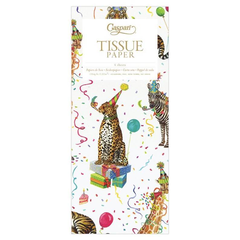 Fancy Party Animals Tissue Paper Wild Animals Birthday Gift Tissue Fun Party Tissue Paper Circus Birthday Zoo Birthday