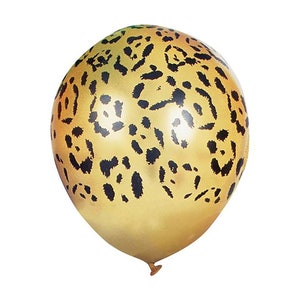 Gold Leopard Druck Ballons - 10 CT Leopard Druck Ballon, Gepard Druck Ballon, Tier Druck Dekoration, Gepard Print Party