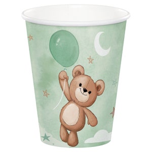 Tazze per feste con orsacchiotto: possiamo aspettare a lungo Decorazioni per baby shower, decorazioni per baby shower con orso, tazze per orsacchiotti