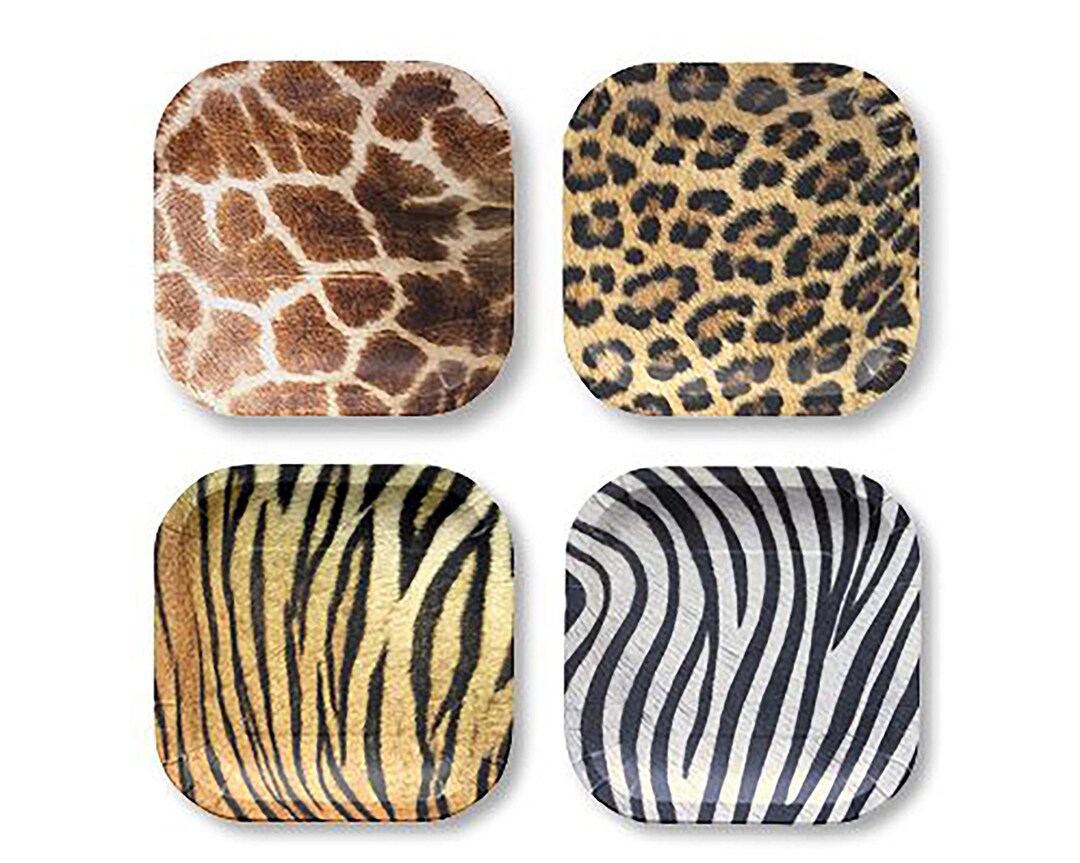Jungle Party Plates Large Safari Animal Plates, Jungle Birthday Plates