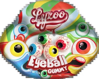 Gummies globe oculaire 3D - bonbons gélifiés pour les yeux, bonbons gélifiés uniques, bonbons gélifiés 3D, bonbons globe oculaire, globes oculaires comestibles