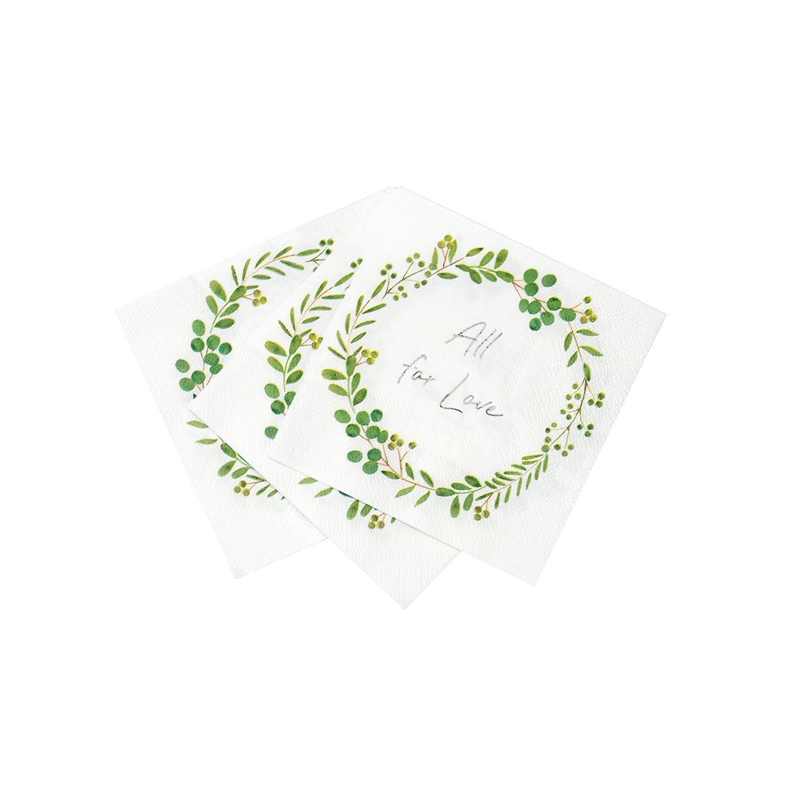 Greenery Party Napkins Watercolor Greenery Napkins Bridal Etsy