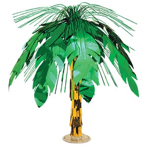 Palm Tree Centerpiece- Jungle Decor, Safari Party Centerpiece, Wild One, Jungle Birthday, Safari Birthday, Luau, Tropical Party Decor