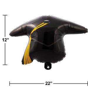 Black Graduation Hat Shaped Balloon/Classic Graduation Hat Mylar Balloon/Graduation Balloon
