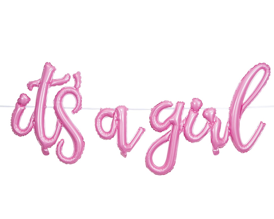It's a Girl Balloon Banner Deluxe Baby Shower Decor Baby Etsy