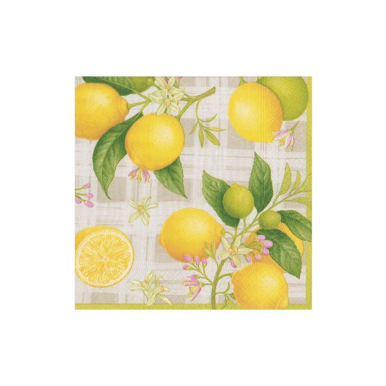 Fancy Lemon Party Napkins/ Lemon Bridal Shower Napkins / Lemon Etsy