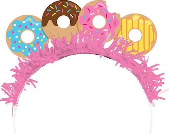 8 CT Donut Party Party Hats/Donut Theme Party Decor/ Donut Party Tiaras/ Donut Party Decorations
