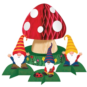Zauberwald-Mittelstück - Pilz-Mittelstück, Fliegenpilz-Mittelstück, Waldparty, Gnom-Geburtstag, Party-Dekorationen
