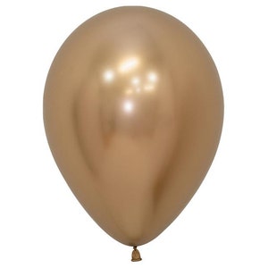 Sempertex Reflex Gold Latex Balloons/Reflex Gold Latex Balloons/Sempertex Reflex Latex Balloons 4 sizes