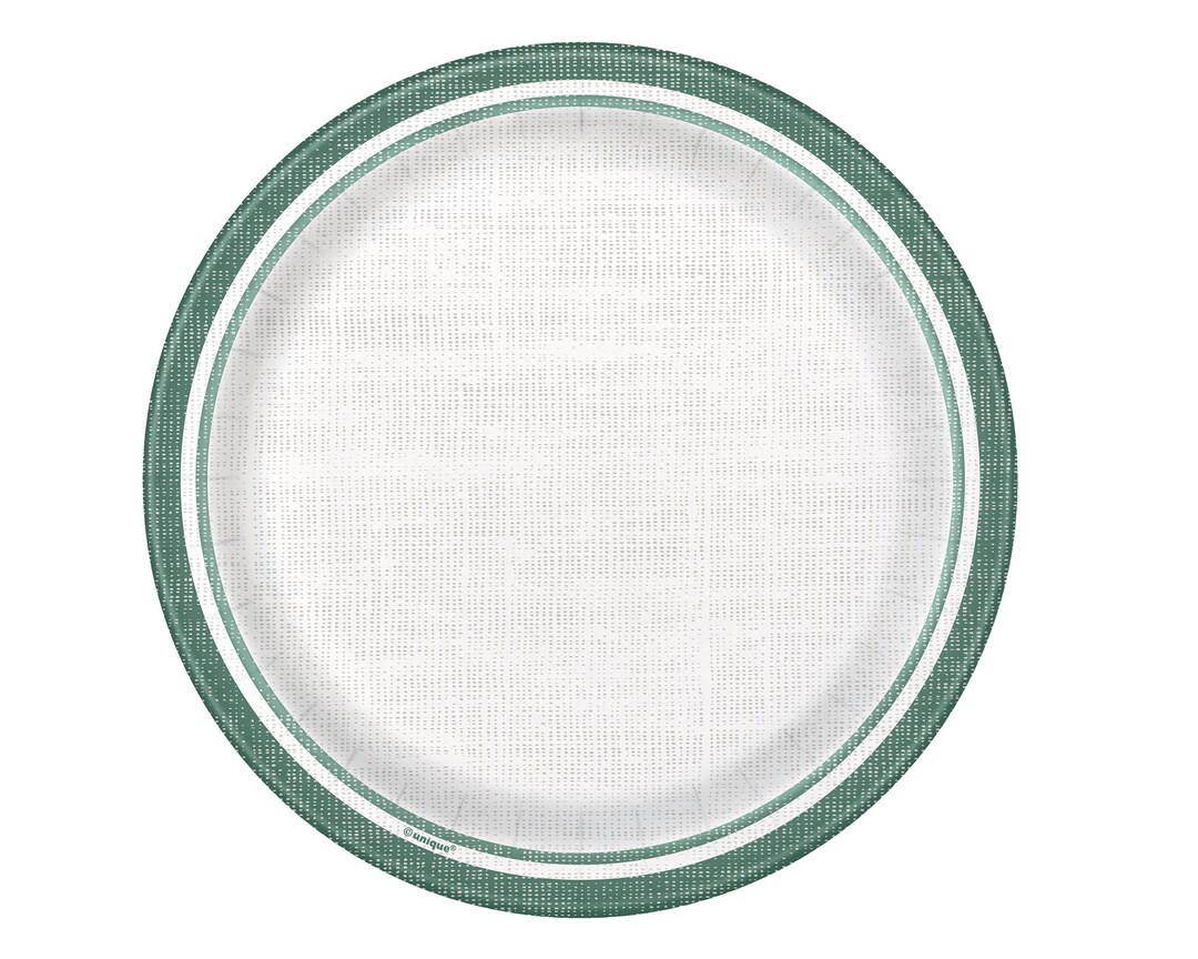 Sage Green Party Plates Watercolor Greenery Plates, Bridal Shower