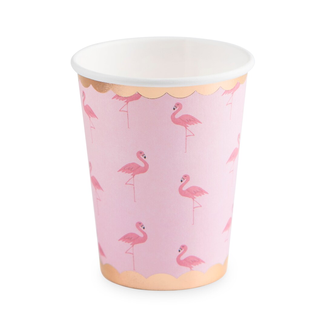 Rose Gold Flamingo Cups/ Tropical Party Cups/ Flamingo Party Etsy