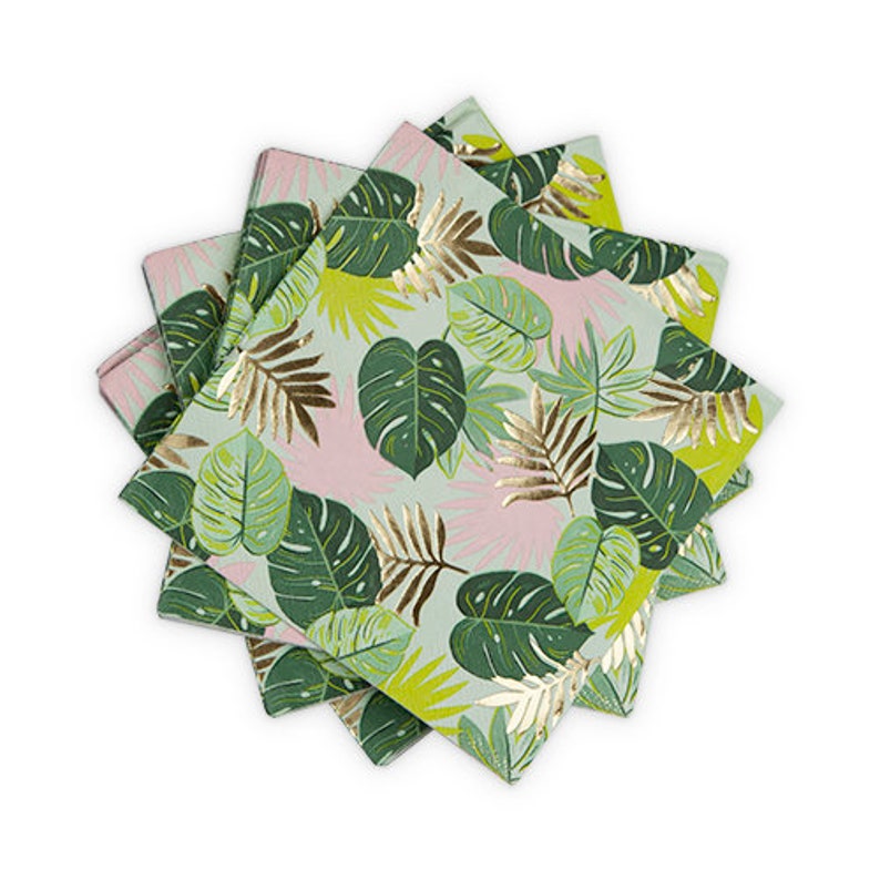 Tropical Party Napkins/ Fancy Palm Leaf Napkins/ Tropical Etsy