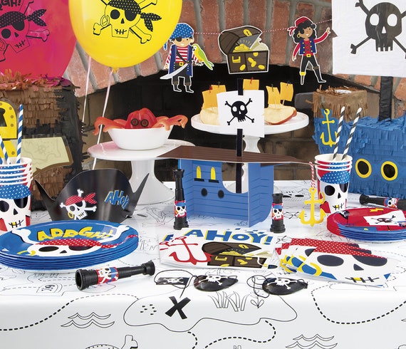Pirate Party Plates Small Pirate Birthday Party Plates, Pirate