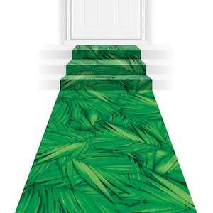 Palm Leaf Aisle Runner- Luau Party Aisle Runner, Tropical Party Decor, Luau Party Decor, Palm Leaf Decor