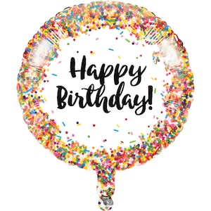 Fun Rainbow Sprinkles Party Happy Birthday Balloon/  Sprinkles Party Supplies/ Donut Party/ Ice Cream Party/ Cupcake Party