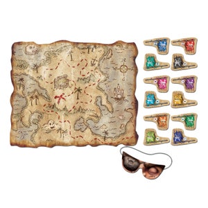 Juego de fiesta de cumpleaños pirata - Juego de fiesta pirata, Decoración de cumpleaños pirata, Fiesta pirata, Juego de cumpleaños pirata