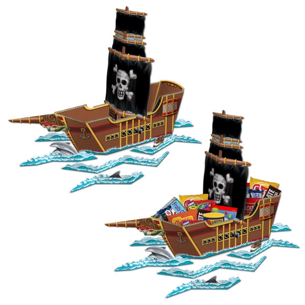 Pirate Party Table Centerpieces/ Pirate Ship Table Decor/ Pirate Party Decorations/ Pirate Birthday/ Pirate Birthday Table Decor