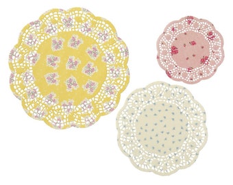 Tea Party Paper Doilies Decoration | Floral Paper Doilies