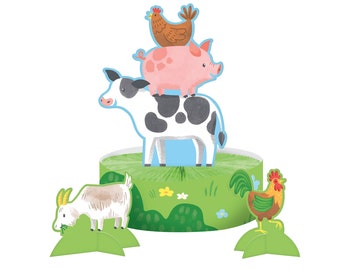 Farm Party Centerpiece- Barnyard Party Centerpiece, Farm Birthday, Farm Party Supplies, Barnyard Birthday, Farm Decorations