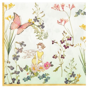 Fairy Garden Party Napkins | Butterfly Paper Napkins | Garden Party Paper Napkins