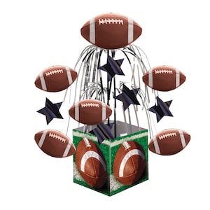 Football Party Centerpiece- Football Party Decorations, Football Party Decor, Tailgate Party, Football Birthday, Football Decoration