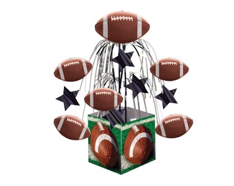 Football Party Centerpiece- Football Party Decorations, Football Party Decor, Tailgate Party, Football Birthday, Football Decoration