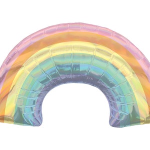 Pastel Rainbow Balloon- Boho Baby Shower, Boho Rainbow Baby Shower, Watercolor Rainbow, Muted Rainbow Party, Rainbow Party Decorations