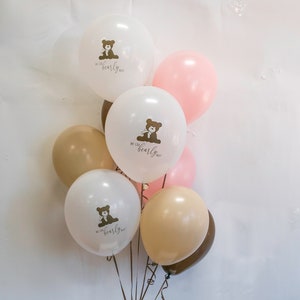 We Can Bearly Wait Balloons- We Can Bearly Wait Baby Shower Decorations, Bear Baby Shower Balloons, Teddy Bear Balloons, We Can Bearly Wait