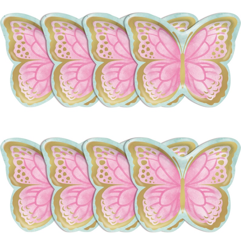 Butterfly Party Plates Butterfly Shaped Plates Butterfly Etsy