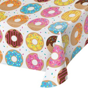 thumbnail image 2 of Aazon.co: Lianxuia 3 Pcs Donut Plastic Tablecloth, 51 X 86 Inch Donut 2 of 10