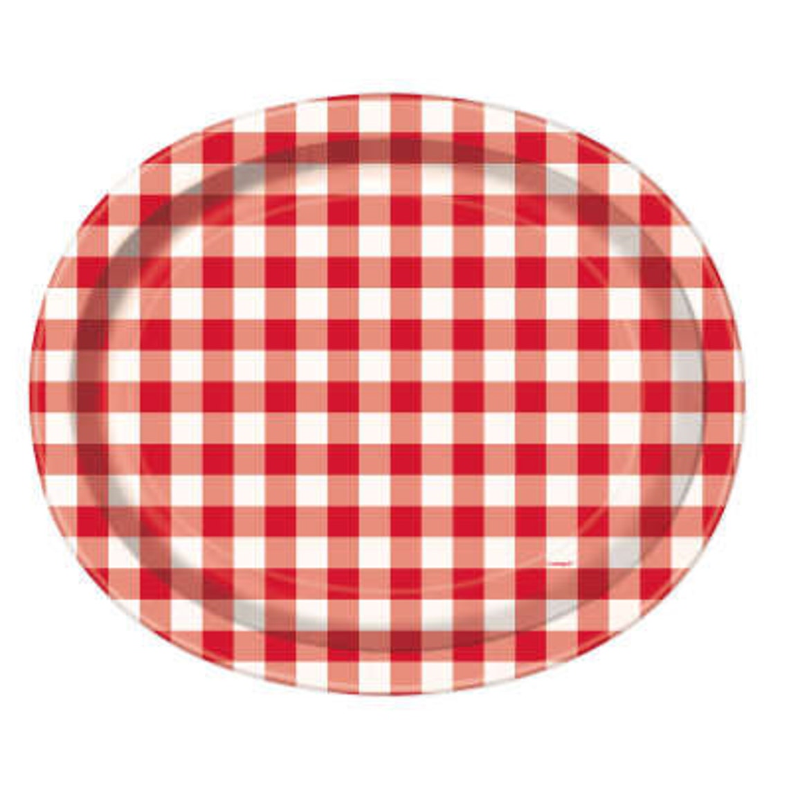 Red Gingham Party Plates/ Picnic Party Plates/ Grill Out Etsy