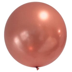 Jumbo Rose Gold Round Latex Balloon/ 36&quot; Round Rose Gold Balloon/ Rose Gold Balloon