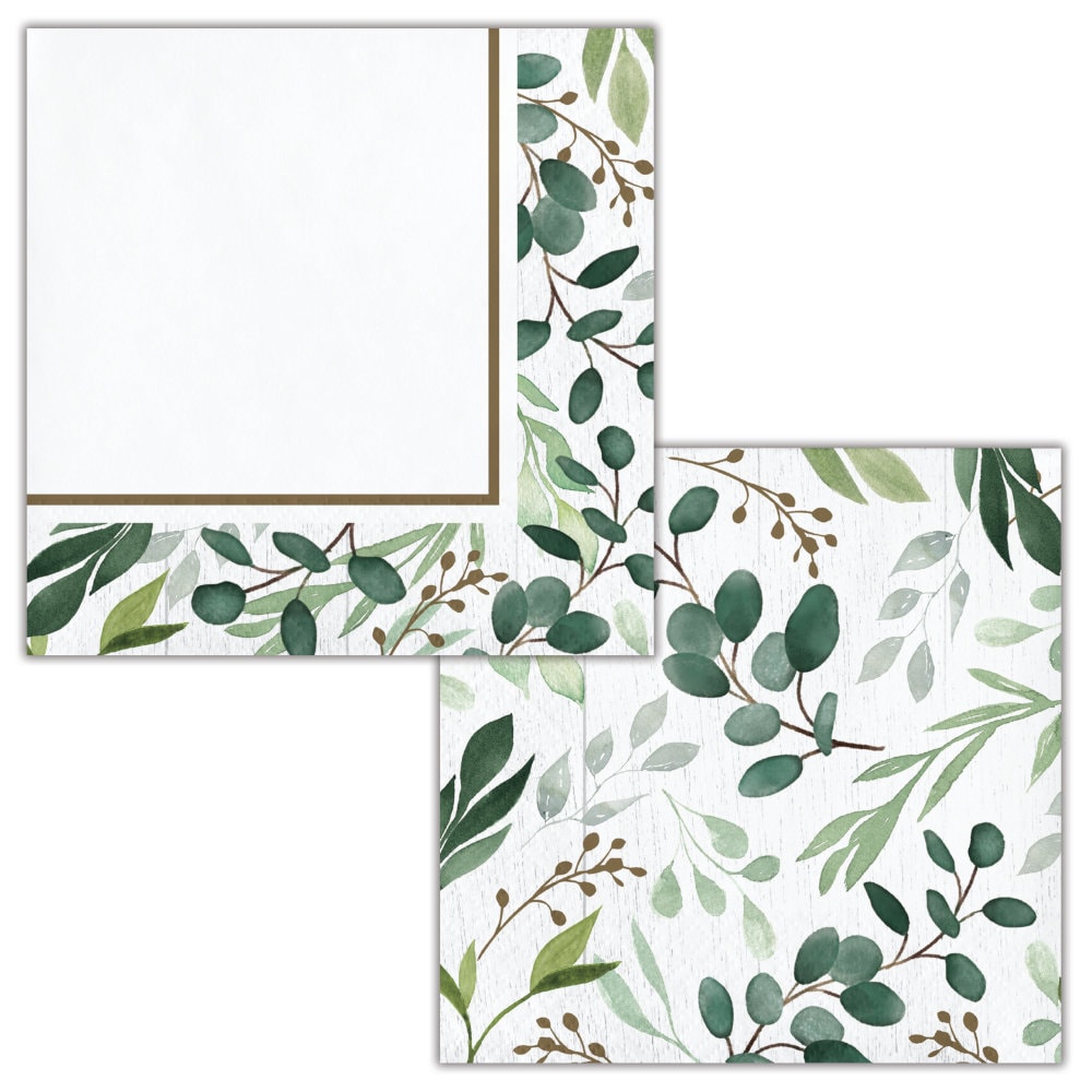 Greenery Party Napkins- Watercolor Greenery Napkins, Bridal Shower Napkins, Baby Shower Napkins, Let Love Grow, Baby in Bloom, Bridal Napkin