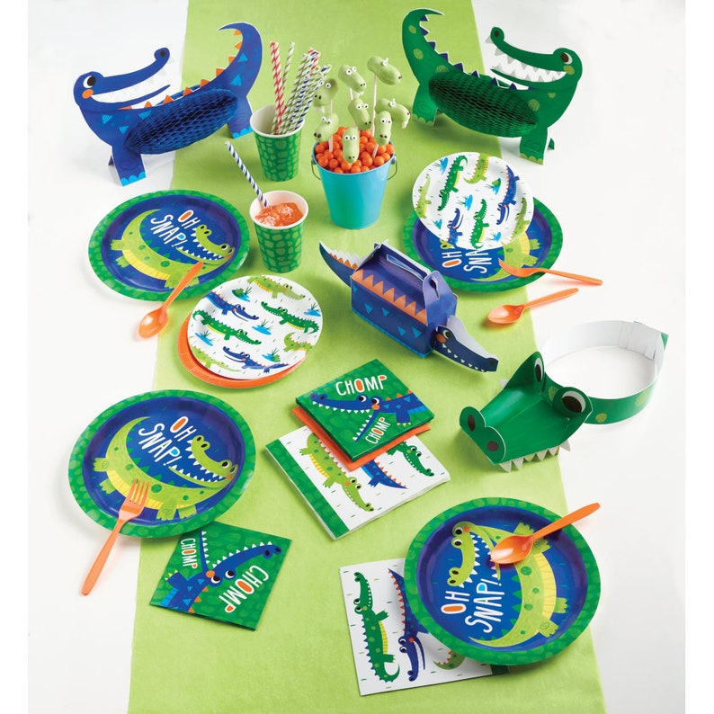 Alligator Party Cups- Alligator Small Cups Swamp Birthday Alligator Theme Alligator Party Decor Alligator Birthday Party