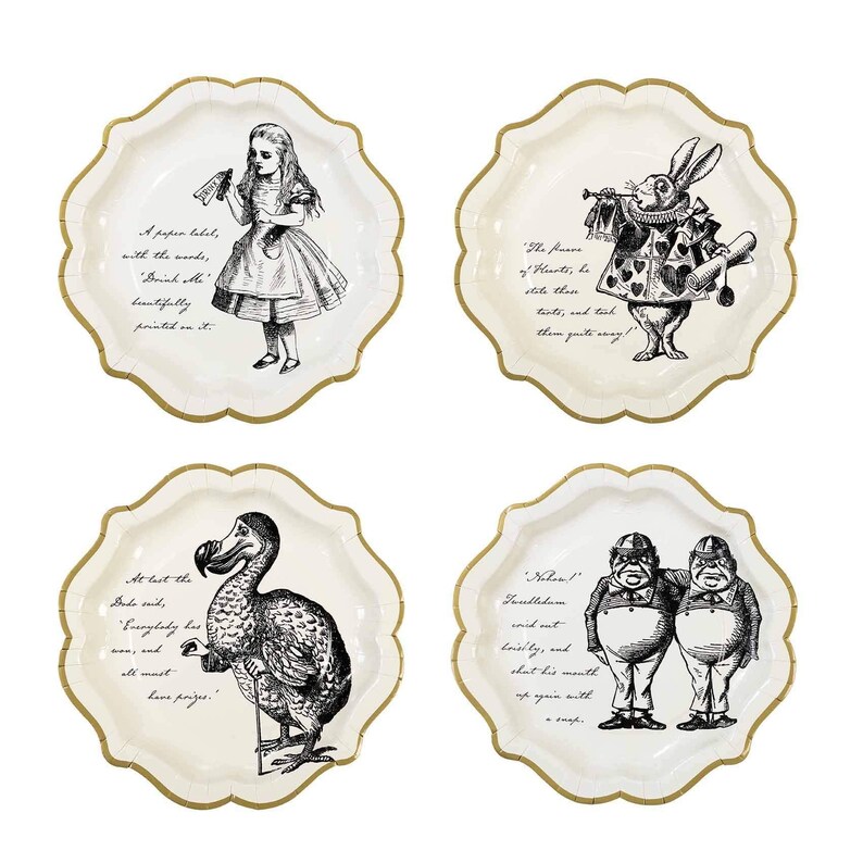 Alice in Wonderland Tea Party Plates Alice Tea Party Plates