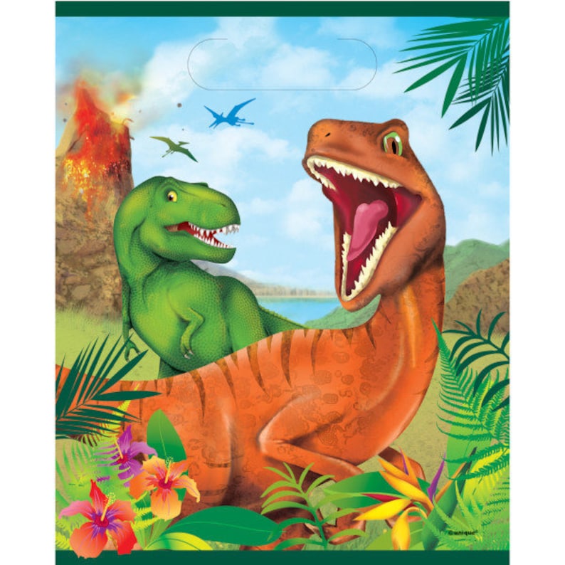 Dinosaur Party Loot Bags/ Dinosaur Party Favor Bags/ Dinosaur Etsy