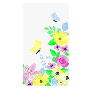 Spring Floral Guest Towels- Butterfly Napkins, Garden Party Napkins, Easter Napkins, Floral Napkins