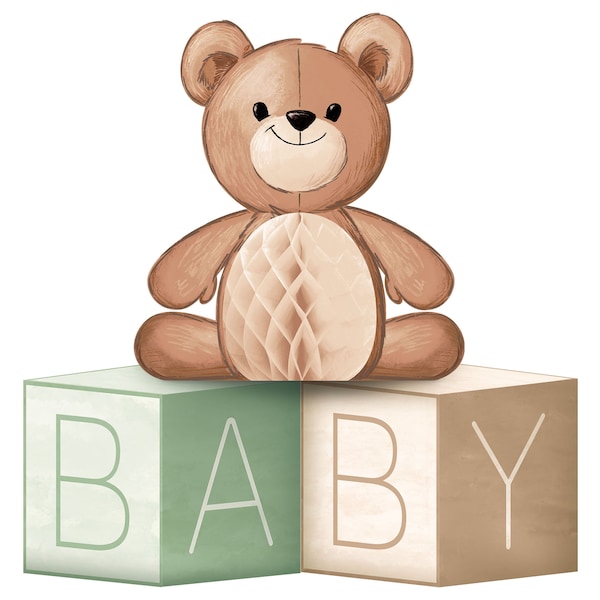 Teddy Bear Party Centerpiece- We Can Bearly Wait Baby Shower Decorations, Bear Baby Shower Centerpiece, Teddy Bear Decor