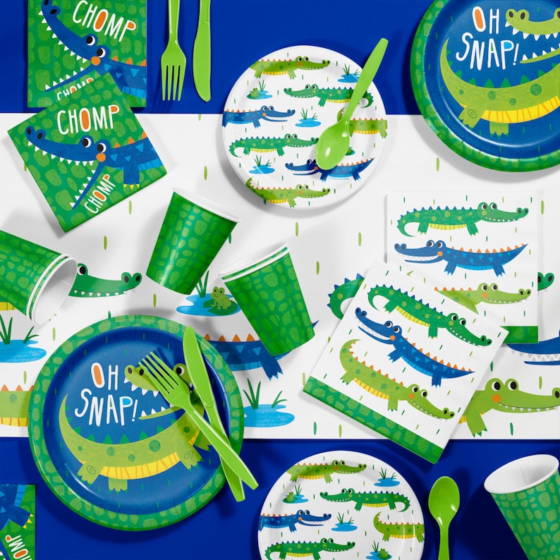 Alligator Party Cups- Alligator Small Cups Swamp Birthday Alligator Theme Alligator Party Decor Alligator Birthday Party